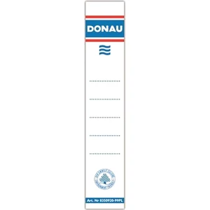 Cserecímke 50mm Donau iratrendezőhöz, kétoldalas 28x153mm feh. Iratrendezés DONAU 8350920-09PL