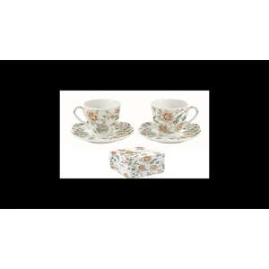 Csésze teás+alj Porcelán 2,25dl Zen Garden White 2db-os dobozban