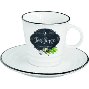 Csésze teás+alj Porcelán 3dl Kitchen Basics dobozban