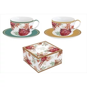 Csésze+alj kávés Porcelán 110ml Autumn Symphony 2db-os dobozban