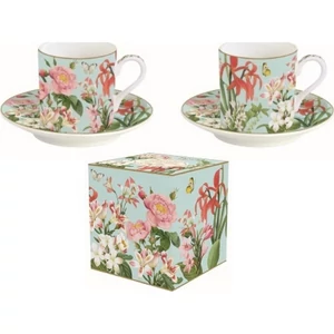 Csésze+alj kávés Porcelán 75ml Botanic Garden 2db-os dobozban