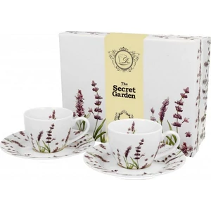 Csésze+alj Porcelán 100ml Classic Lavender 2db-os dobozban