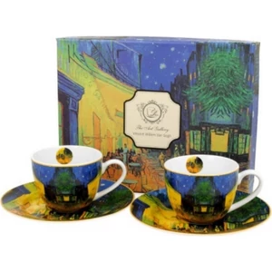 Csésze+alj Porcelán 100ml Van Gogh: Kávéház éjjel 2db-os dobozban