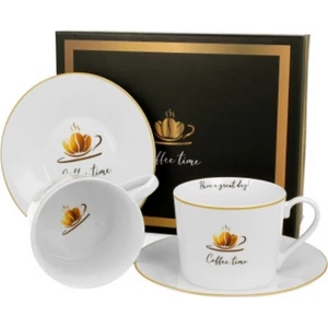Csésze+alj Porcelán 2,3dl Coffee Time 1 2db-os dobozban