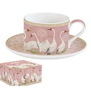 Csésze+alj teás Porcelán 2,4dl Dancing Herons dobozban