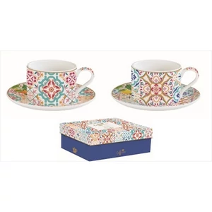 Csésze+alj Porcelán 2,4dl Coffee Mania, Siracusa 2db-os dobozban