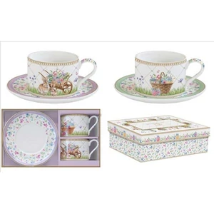 Csésze+alj Porcelán 2,4dl Spring Bloom 2 személyes dobozban