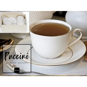Csésze+alj Porcelán 250ml,2 személyes,dobozban