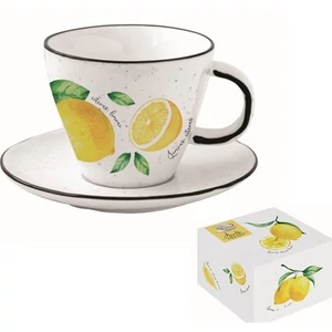 Csésze+alj Porcelán 2,5dl Amalfi dobozban