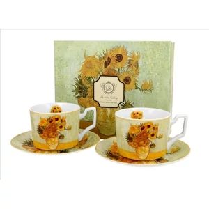 Csésze+alj Porcelán 270ml Van Gogh:Napraforgók 2db-os dobozban
