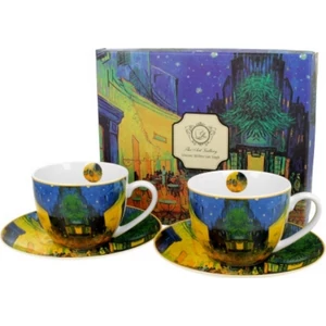 Csésze+alj Porcelán 2,8dl Van Gogh: Kávéház éjjel 2db-os dobozban