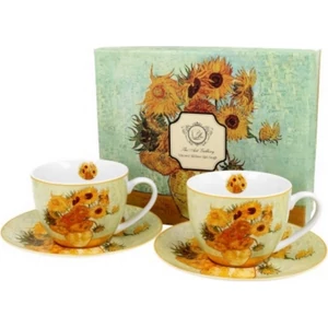 Csésze+alj Porcelán 2,8dl Van Gogh:Napraforgók 2db-os dobozban