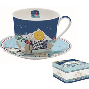 Csésze+alj porcelán reggeliző 4dl Sea Dreams dobozban