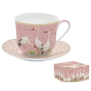 Csésze+alj porcelán reggeliző 4dl Dancing Herons dobozban