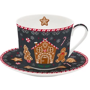 Csésze+alj porcelán reggeliző 4dl Gingerbread dobozban