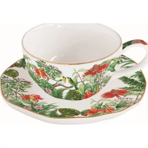 Csésze+alj teás Porcelán 2,5dl Exotica dobozban