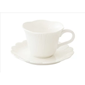 Csésze+alj teás Porcelán 2,5dl Fleuri white dobozban