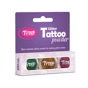 Csillámpor szett 3szín/szett 3x2,5ml Smaragdzöld, Arany, Bíbor