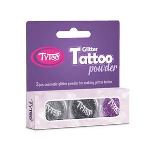 Csillámpor szett 3szín/szett 3x2,5ml Ezüst, Acélszürke, Világos rózsaszín