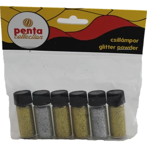 Csillámpor dekor szett 6x3, 5m arany - ezüst