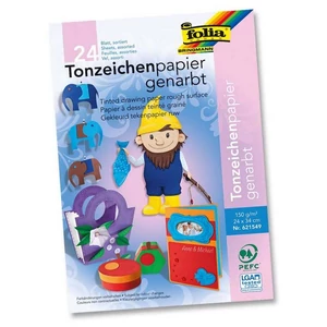 Színes dekor karton 24ív 23x34cm 150g  készlet vegyes színben 
