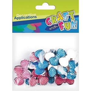 Kristálykő ragasztható strasszkő csokor nyakkendő 30db/csomag Craft With Fun 339079