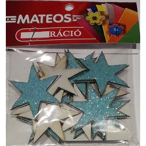 Dekorgumi MATEOS - Csilla Glitteres öntapadós dekor gumilap. Kék és árnyalatai - Karácsonyi dekor.