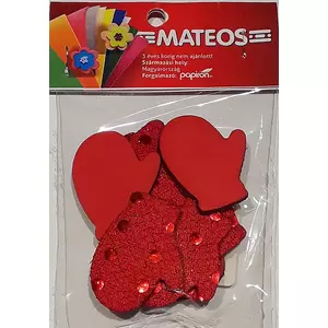 Dekorgumi MATEOS - Keszty Glitteres dekor gumilap. Vegyes színek - Karácsonyi dekor.