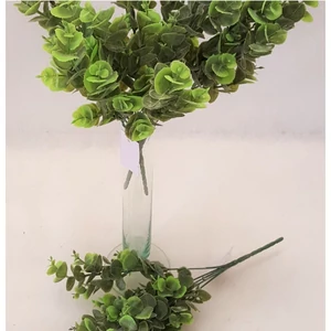 Selyemvirág - művirág eukalip bokor, 33cm hamvas