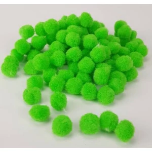 Dekor pompom 15mm zöld zsenília golyó, 100db/cs