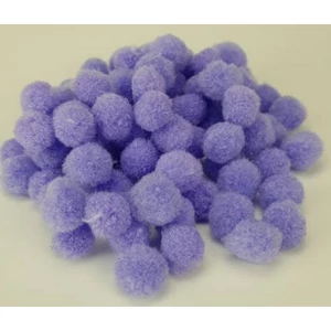 Dekor pompom 15mm lila zsenília golyó, 100db/csomag