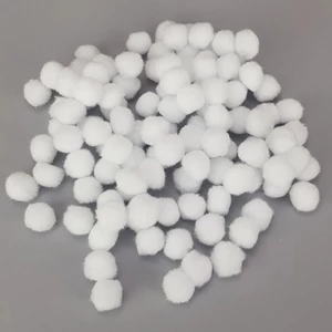 Dekor pompom 20mm fehér zsenília golyó, 100db/cs