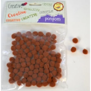 Dekor pompon 10mm v.barna 100db/csomag