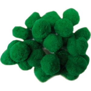 Dekor pompon 30mm zöld 50db/csomag 