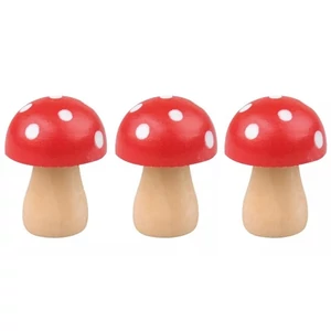 Dekoráció gomba fa gombák 3 cm, 3 db