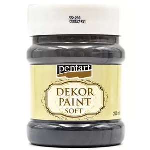 Dekorfesték lágy 230ml Pentart fekete