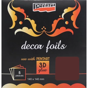 Dekorfólia bronz 14x14cm- 5db csomag