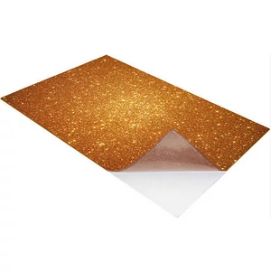 Dekorgumi glitteres arany 2mm, A4, öntapadós - Cre Art