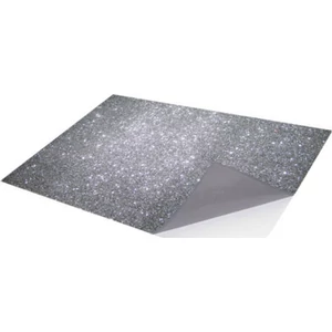 Dekorgumi glitteres ezüst 2mm, A4, öntapadós - EVA