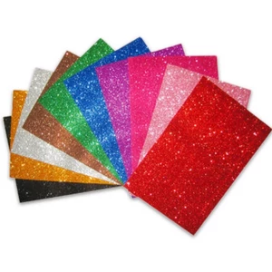 Dekorgumi öntapadós fehér glitteres csillámos