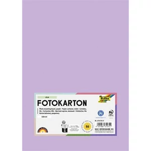 Dekorkarton 2 oldalas A4 300 g 50 lap FOLIA halvány orgonalilaFOL FOLIA halvány orgonalila