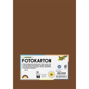 Dekorkarton 2 oldalas A4 300 g 50lap FOLIA csokoládébarnalap FOLI lap FOLIA csokoládébarna