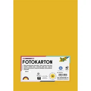 Dekorkarton 2 oldalas A4 300 g 50lap FOLIA mélysárgalap FOLIA mél lap FOLIA mélysárga