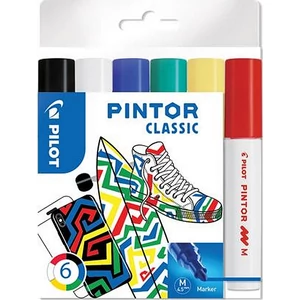 Lakk Decomarker Pilot Pintor M' 1,4mm vízbázisú 6klasszik szí Írószerek PILOT PIN-NORM-S6-M