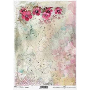 Decoupage rizspapír A4 Painted Flowers Virásgos 210x297mm Itd. Collection R1395