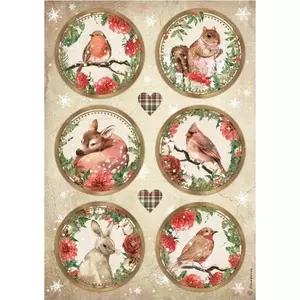 Decoupage rizspapír A/4 Romantic home for the holidays DFSA4706