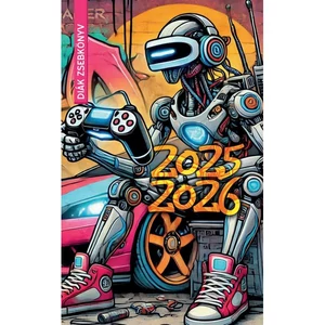 Diák zsebkönyv 2025/26 heti 125×205mm graffiti mintás Diák zsebnaptá Realsystem   kollekció 5313-60