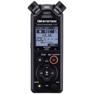 Diktafon digitális 16GB memória OM SYSTEM LS-P5 fekete