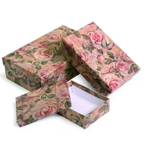 Díszdoboz papír téglalap natúr S10/2 10,5 x 7,6 x 3,2 cm Az ár egy darabra vonatkozik!