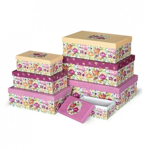 Díszdoboz papír téglalap pink S7/2 10,5 x 7,6 x 3,2 cm Az ár egy darabra vonatkozik!